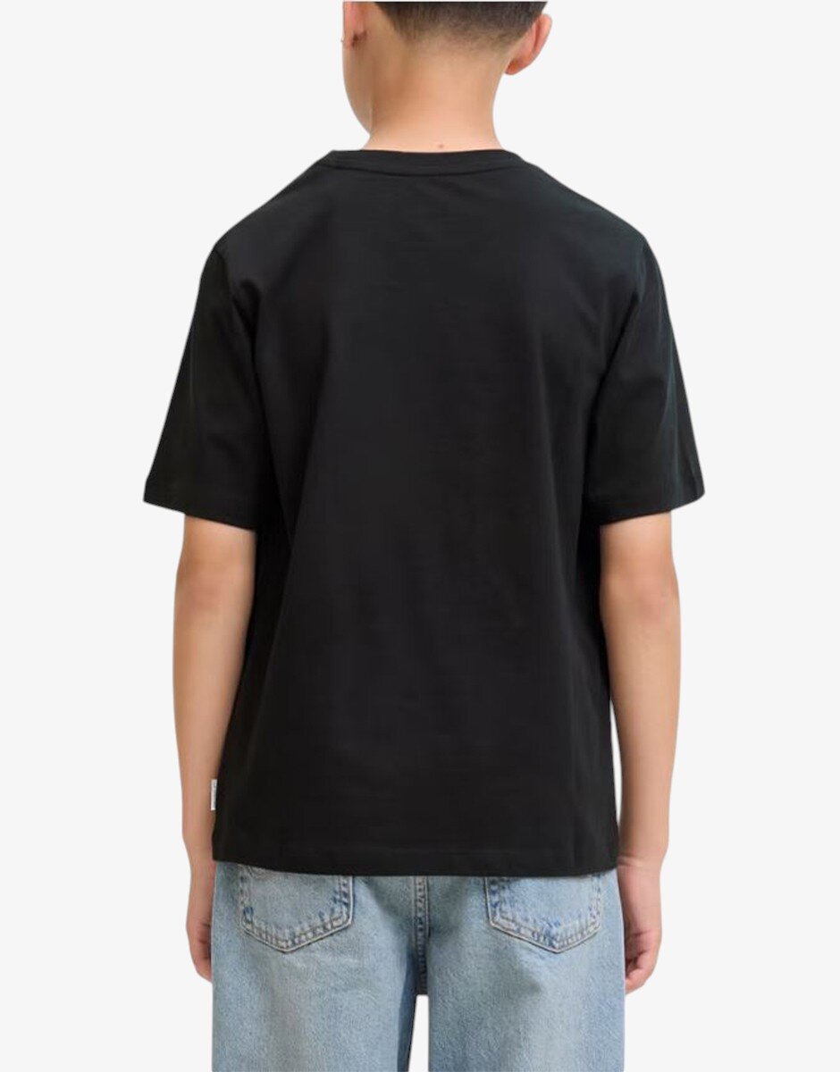 Jack & Jones Jorinwood Block Brend Tee Ss Cn Noos Jnr Black