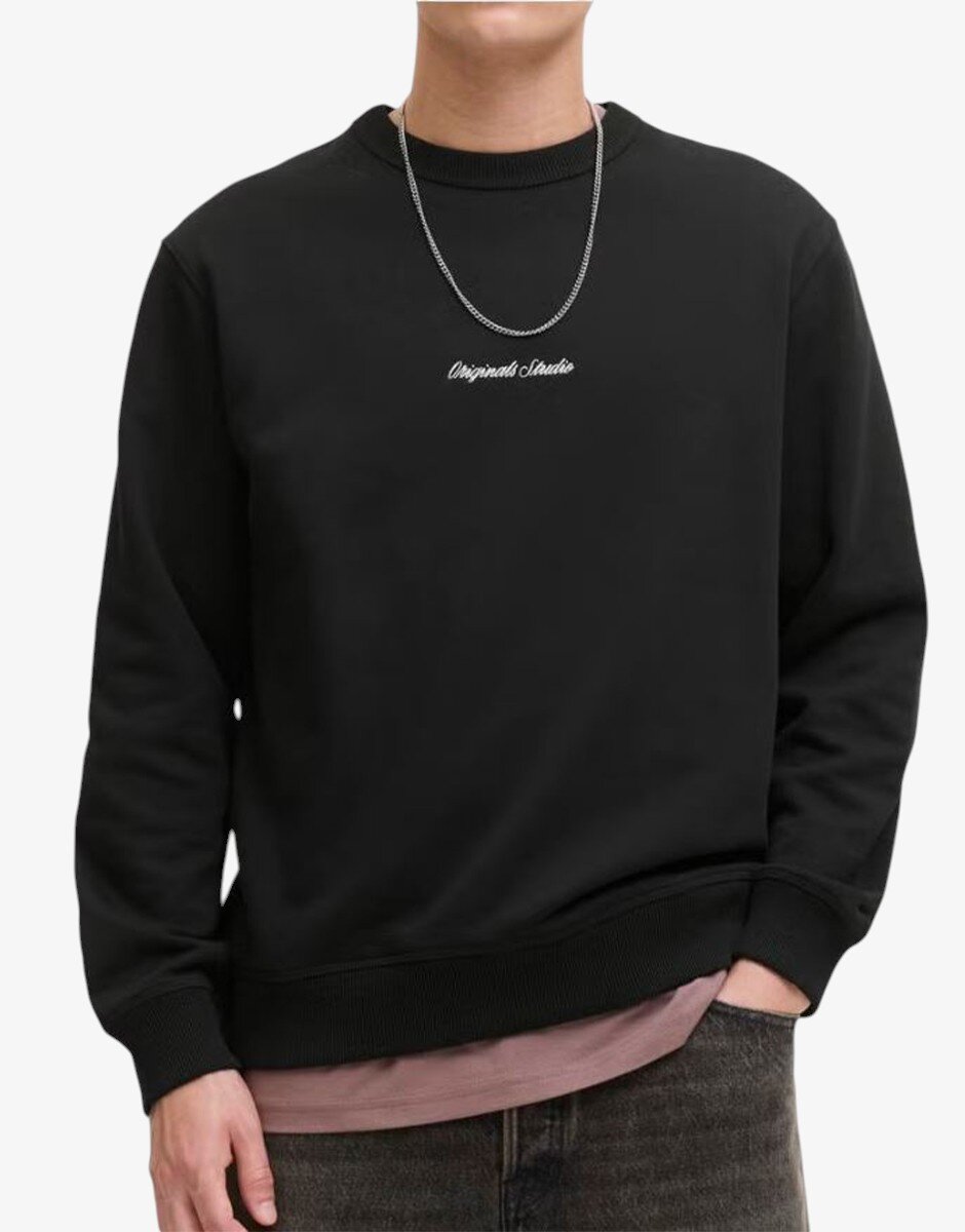 Jack & Jones Jornorrebro Emb Sweat Crew Noos Black