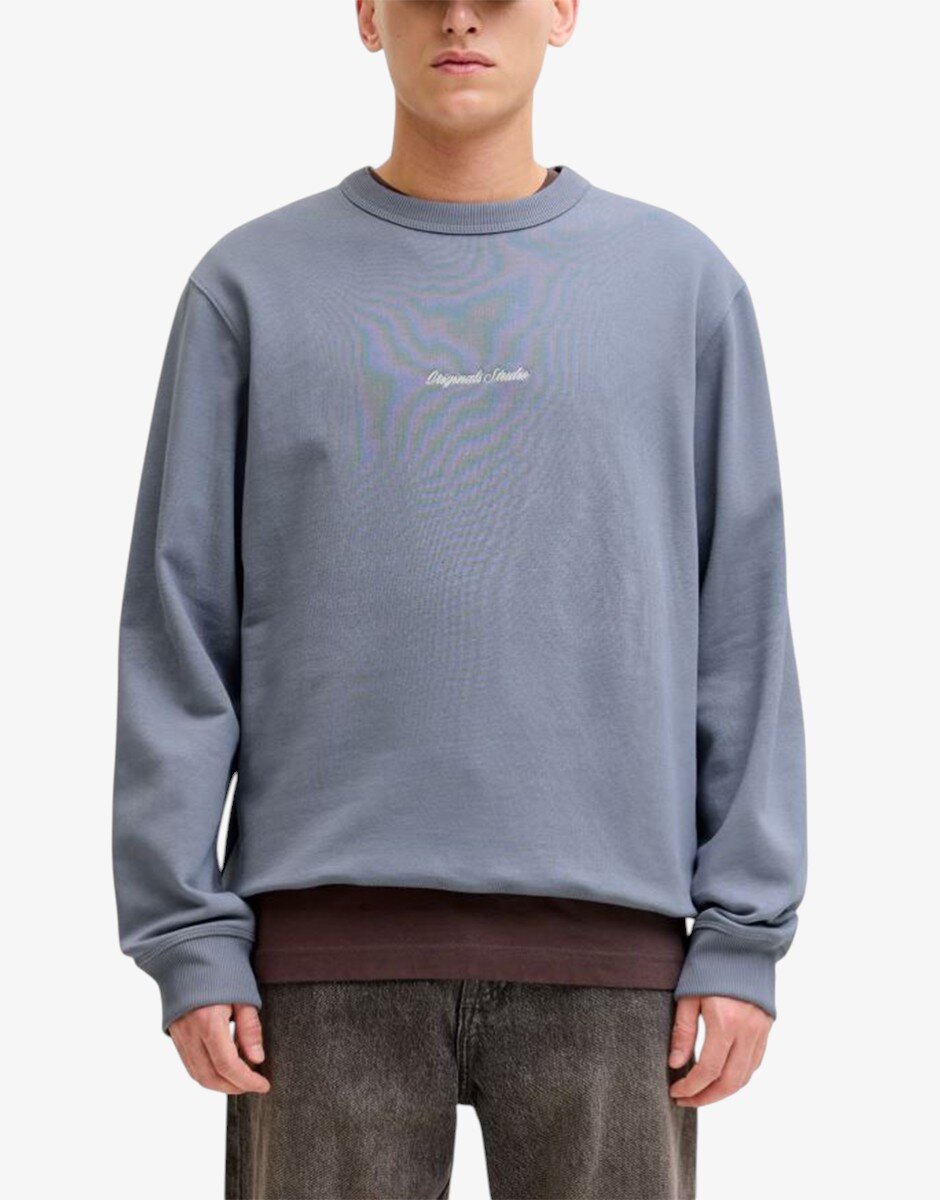 Jack & Jones Jornorrebro Emb Sweat Crew Noos Blue