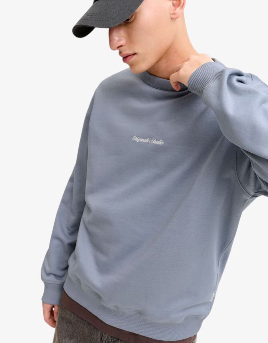 Jack & Jones Jornorrebro Emb Sweat Crew Noos Blue