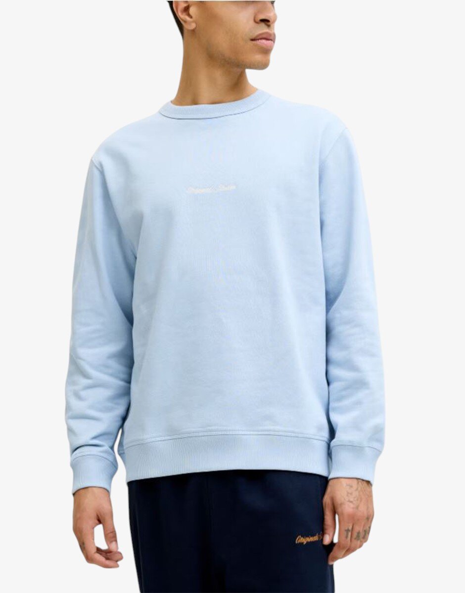 Jack & Jones Jornorrebro Emb Sweat Crew Noos Cashmire Blue