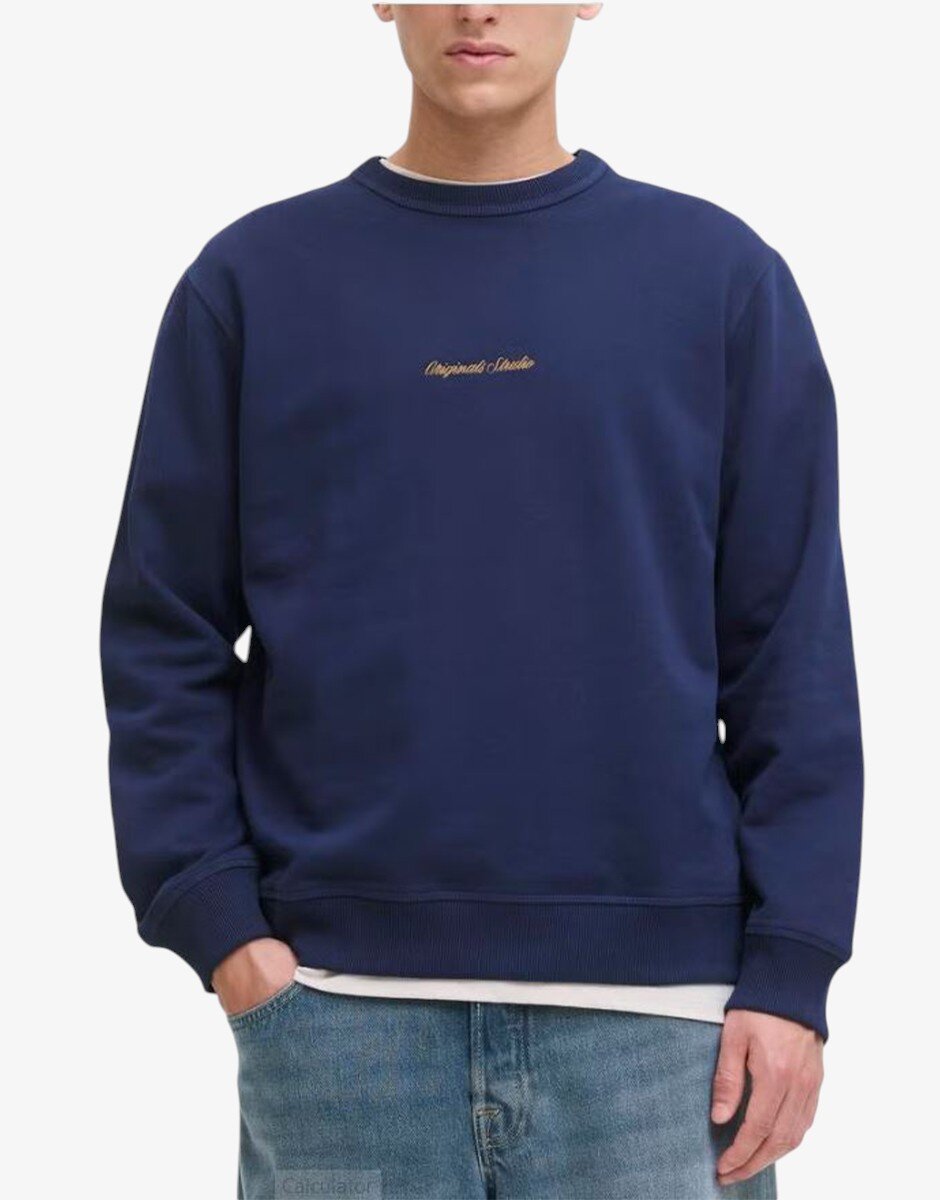 Jack & Jones Jornorrebro Emb Sweat Crew Noos Ocean Cavern