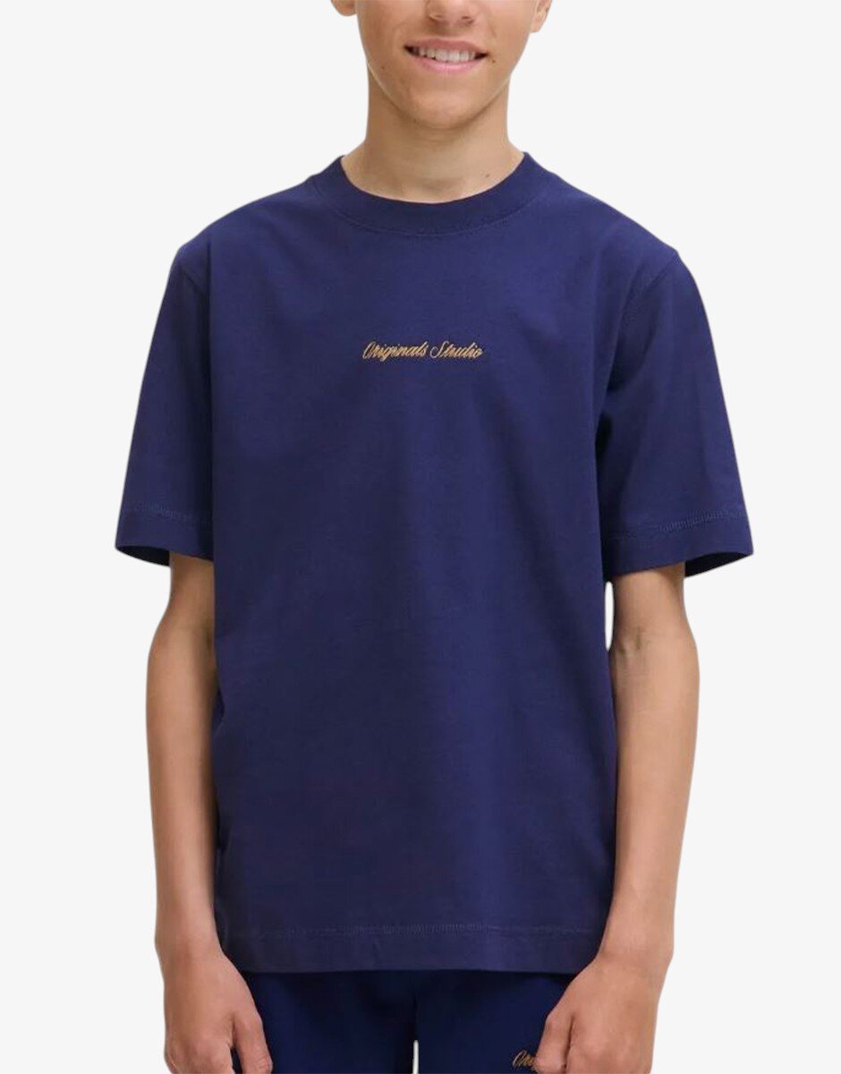 Jack & Jones Jornorrebro Emb Tee Ss Cn Noos Jnr Blue