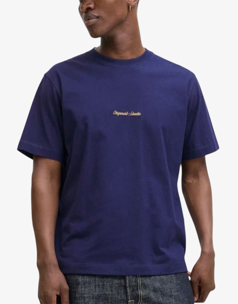 Jack & Jones Jornorrebro EMB Tee SS Crew Neck Noos Blue