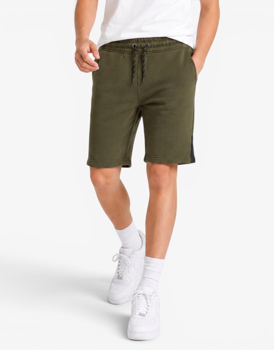 Jack & Jones Jpstlogo Blocking Sweat Shorts Vg Sn Jnr Green