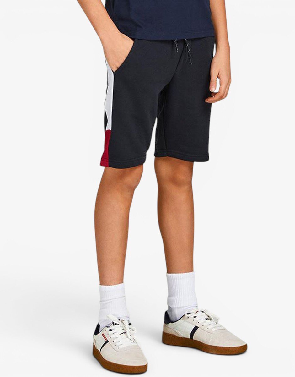 Jack & Jones Jpstlogo Blocking Sweat Shorts Vg Sn Jnr Navy