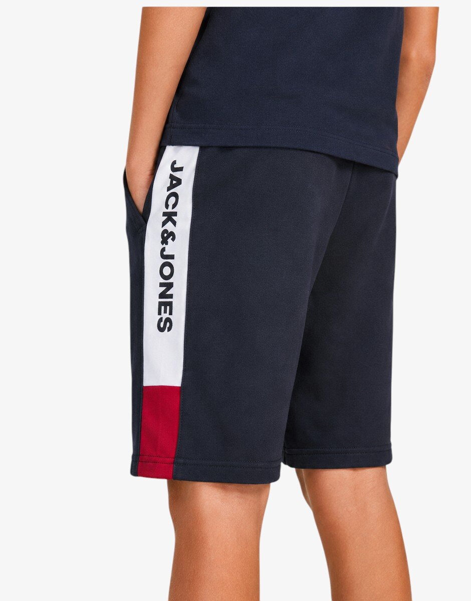 Jack & Jones Jpstlogo Blocking Sweat Shorts Vg Sn Jnr Navy