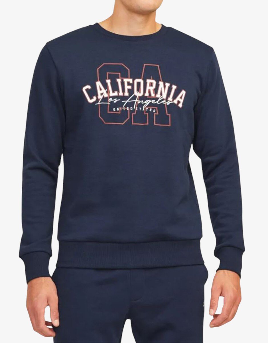 Jack & Jones Jrebnewyork Sweat Crew Neck Sn Blue