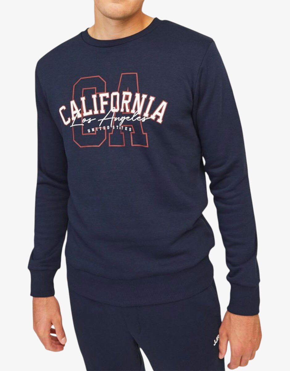 Jack & Jones Jrebnewyork Sweat Crew Neck Sn Blue