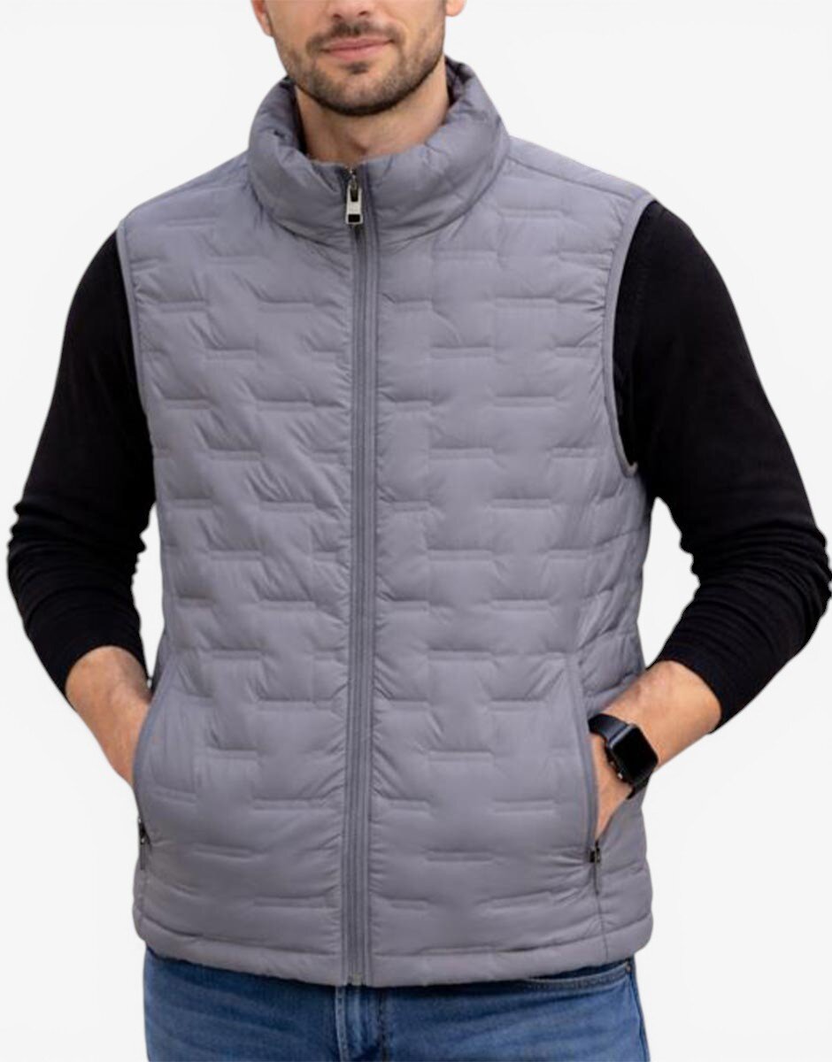 Jack & Jones Quilted Sleeveless Vest Grey