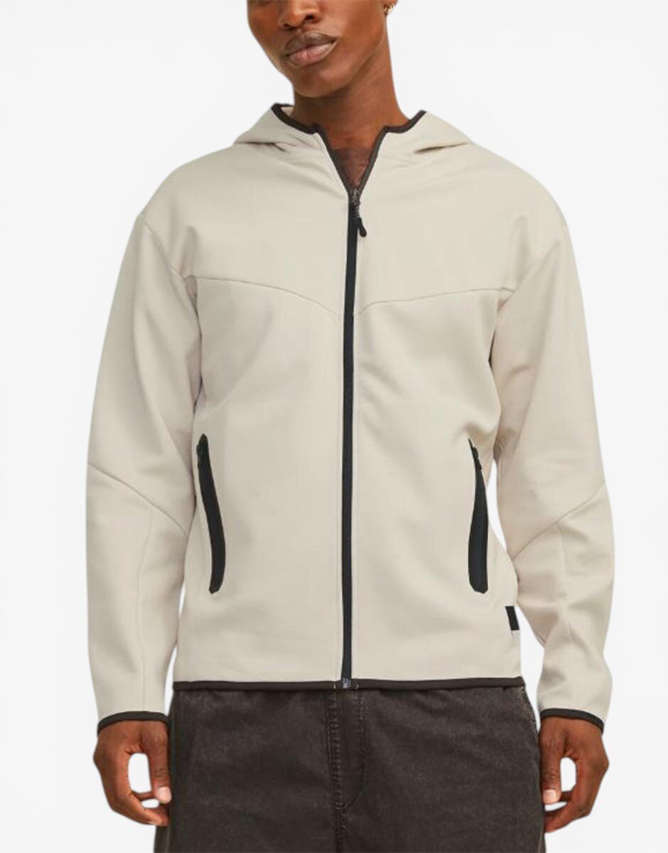 Jack & Jones Sweat Zip Hoodie Beige