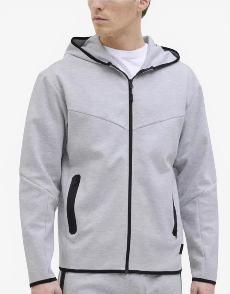 Jack & Jones Sweat Zip Hoodie Grey