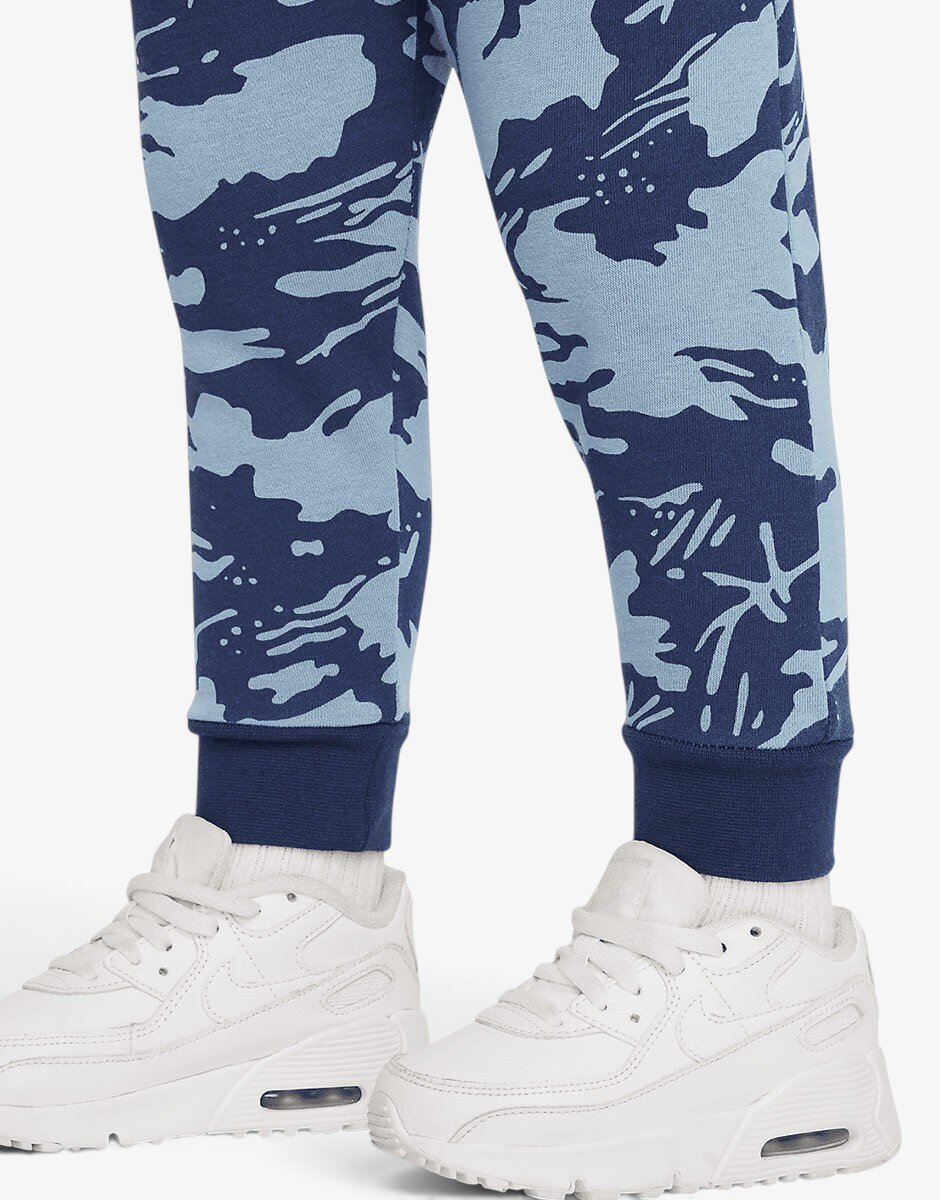 Nike Club Camo Fleece Pants Blue
