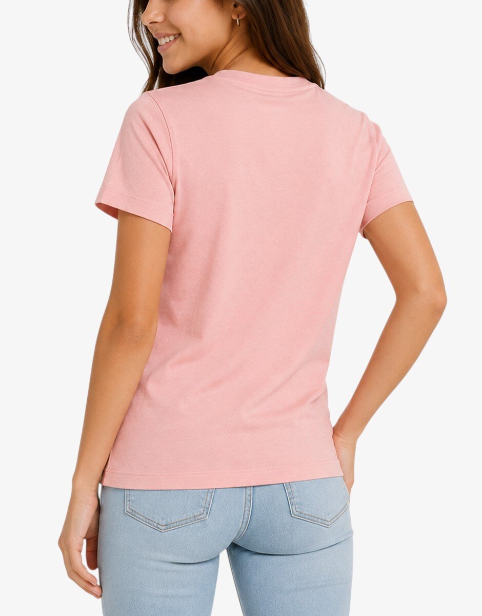 Puma Clasics Shiny Color Logo Tee Pink