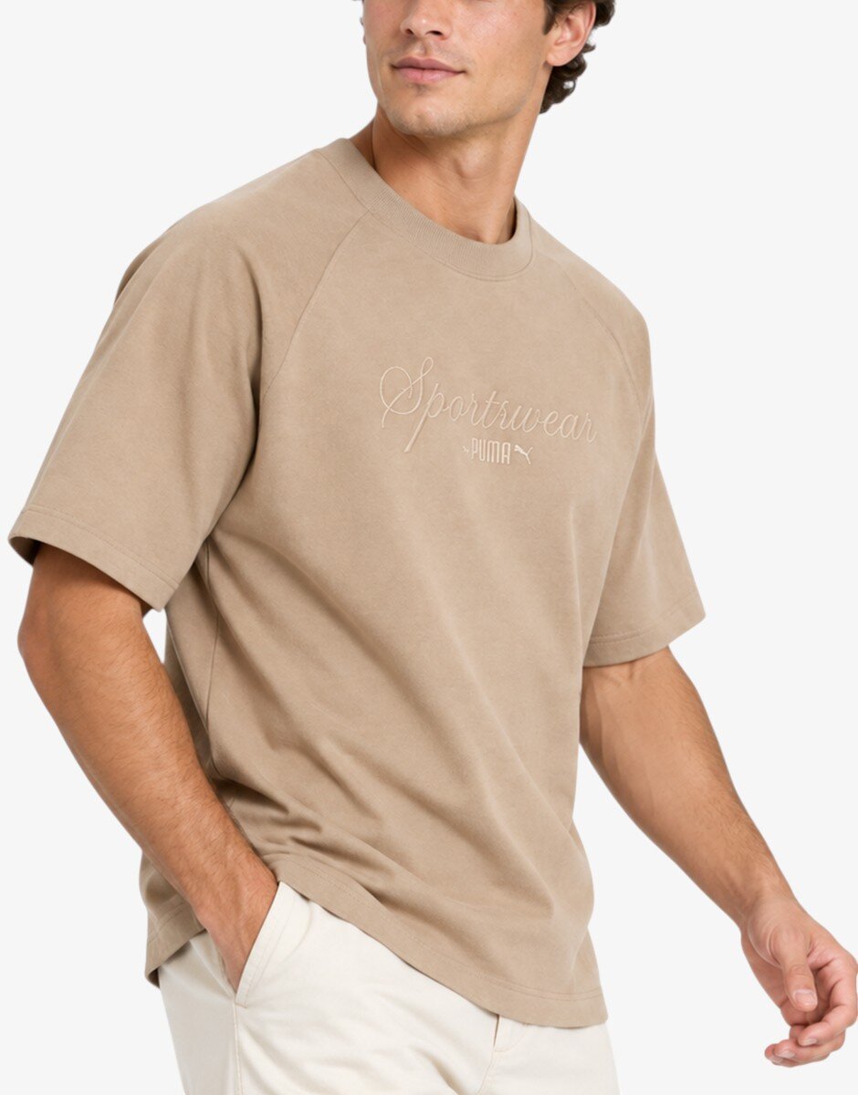 Puma Classics Oversized Tee Beige