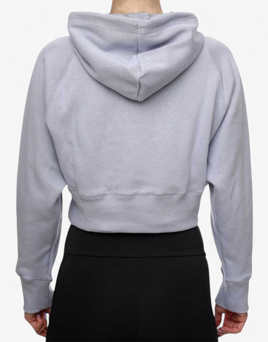 Puma Classics Relaxed Cropped Hoodie Grey