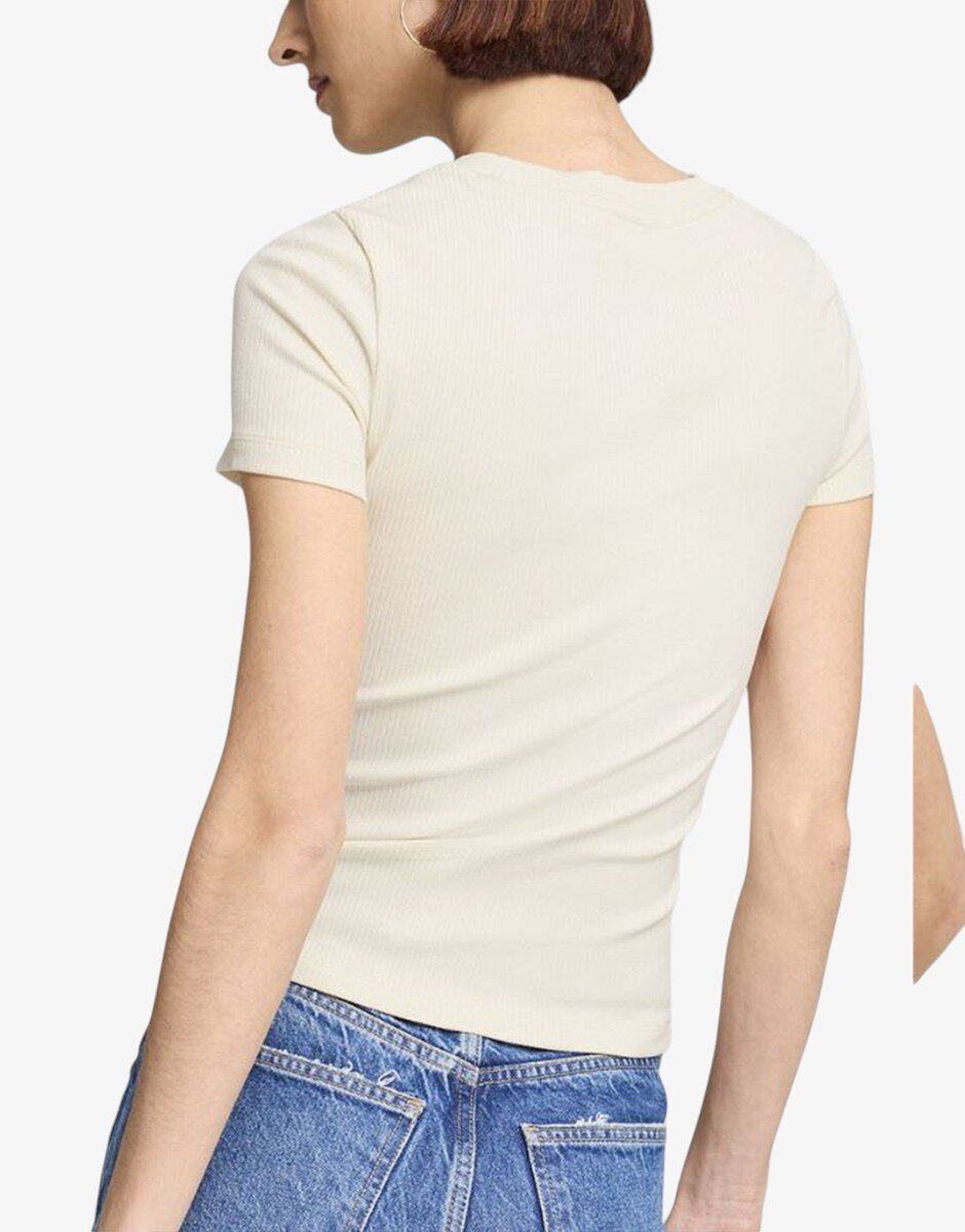 Puma Classics Ribbed Slim Tee Еcru