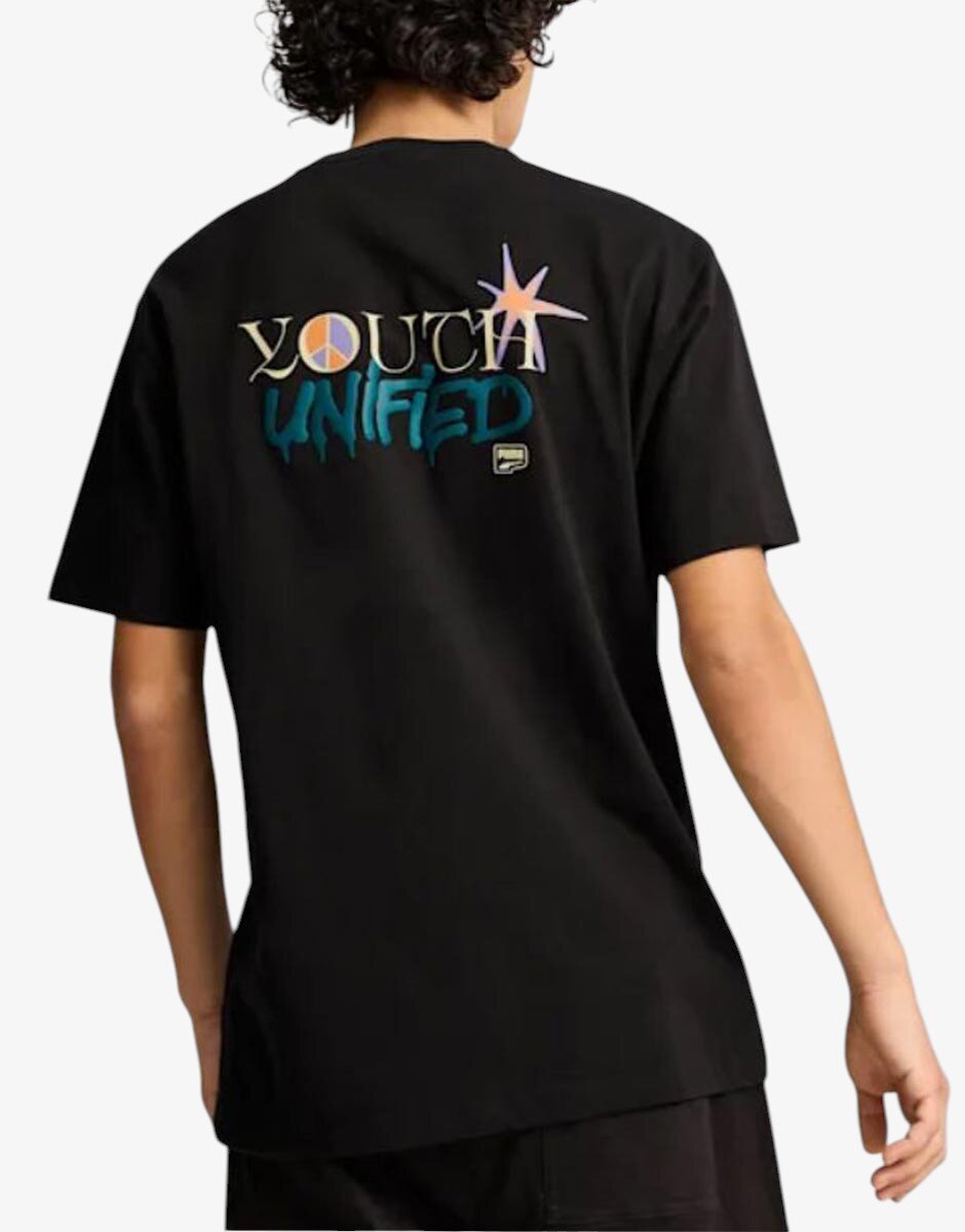 Puma Downtown Relaxed Graphic Tee Black