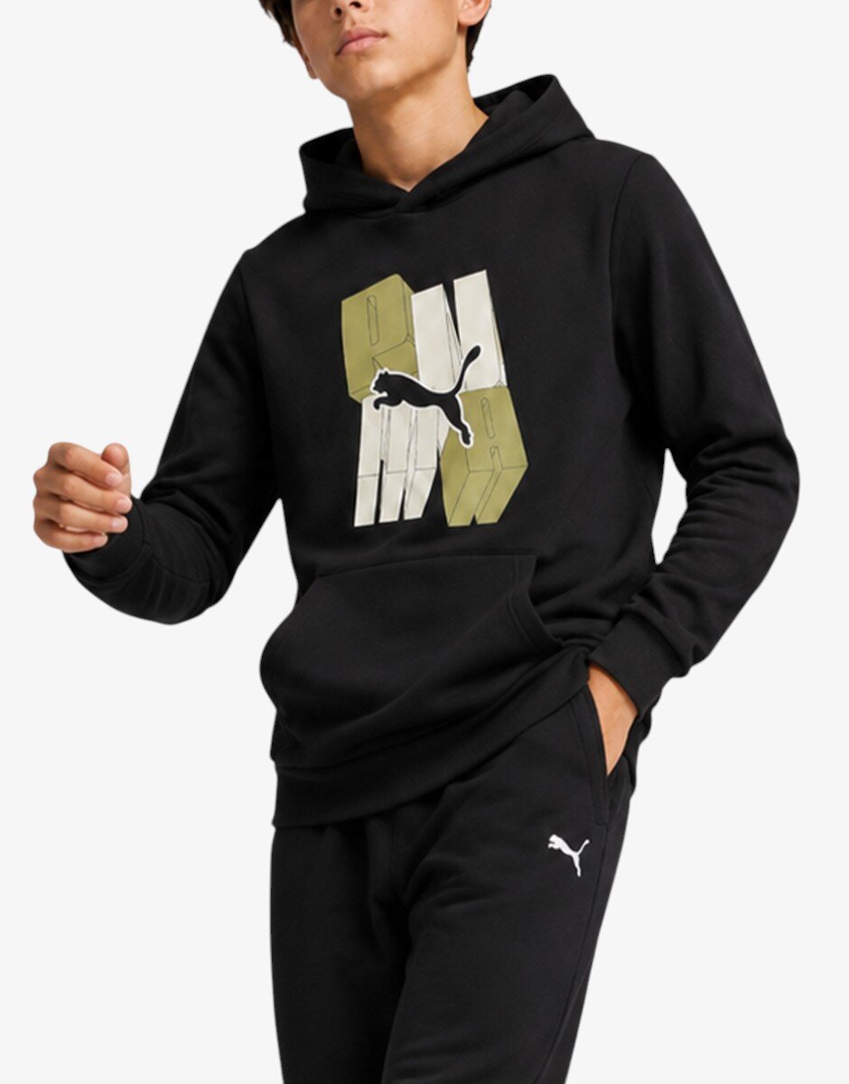 Puma Ess Graphic Hoodie Black