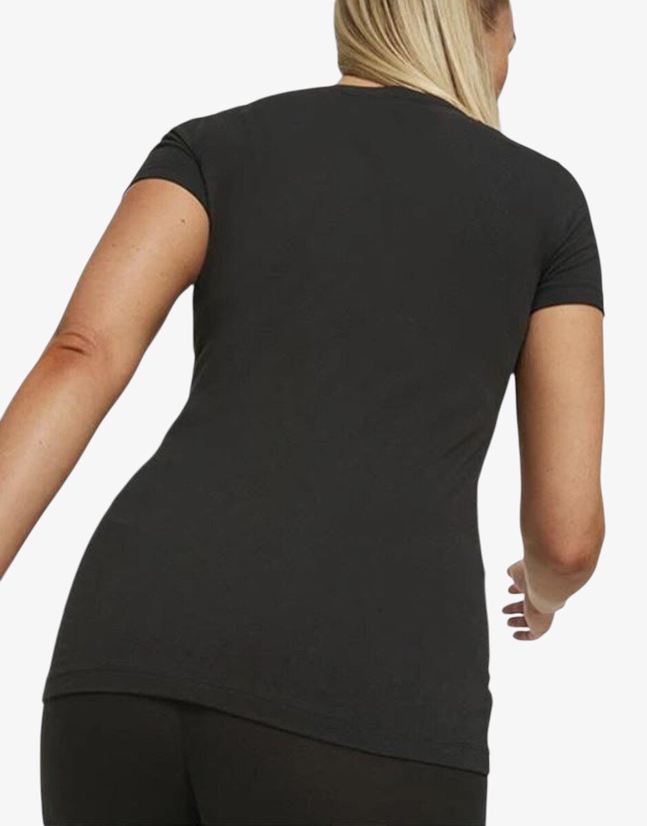 Puma Ess Slim Logo Tee Black/White