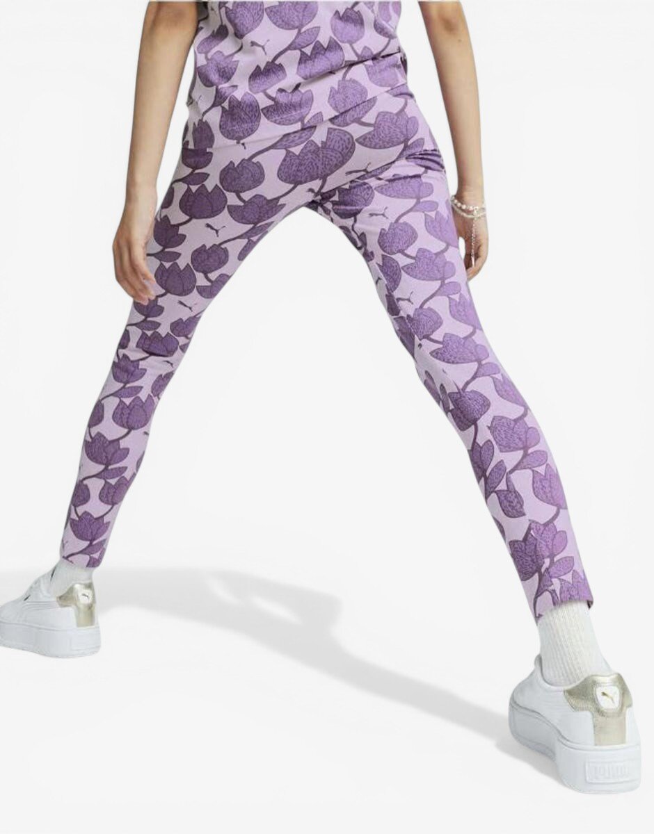 Puma Essentials+ Blossom Leggings Purple
