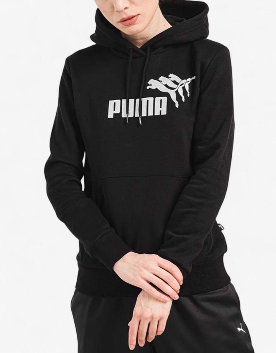 Puma Essentials+ Metallic Spark Hoodie Black