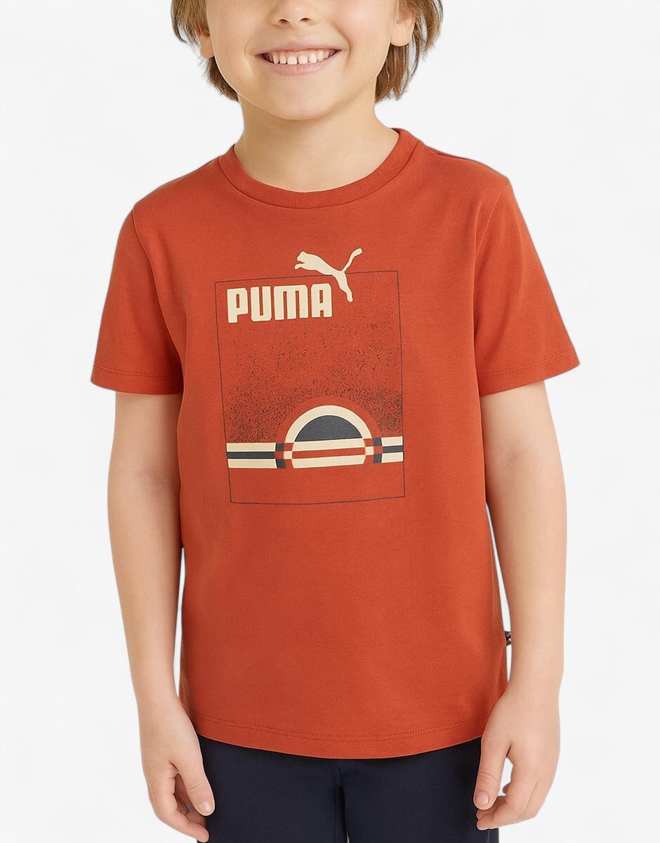 Puma Essentials+ Street Art Summer Tee Orange