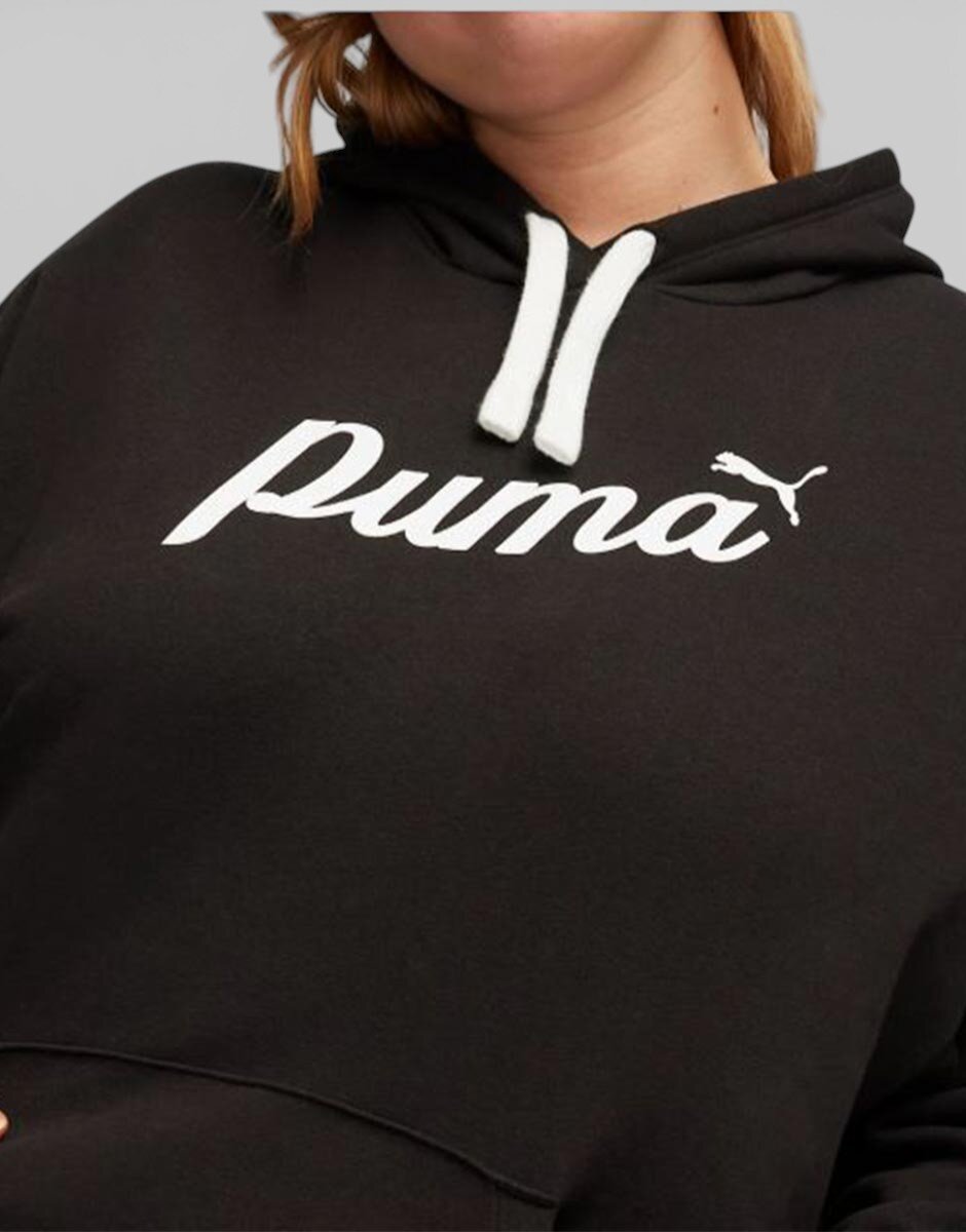 Puma Essetials+ Script Hoodie Black