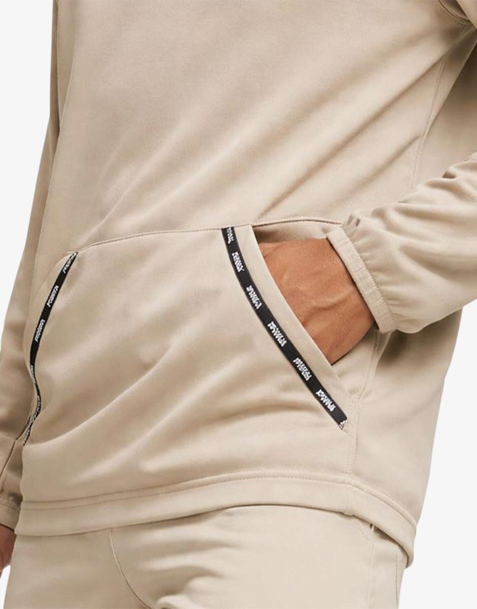 Puma Fit Taped PowerFleece Lite Hoodie Beige