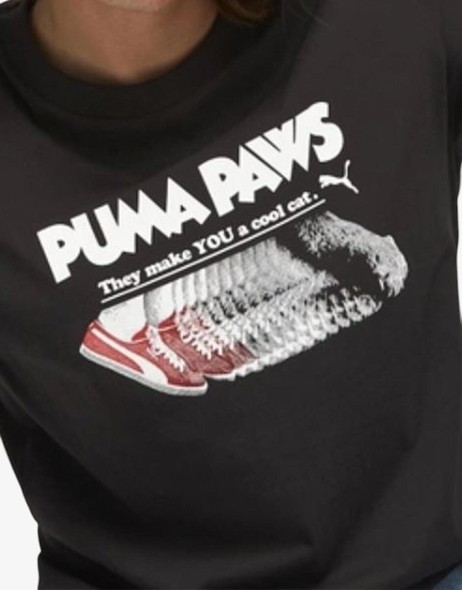 Puma Graphic Paws Tee Black