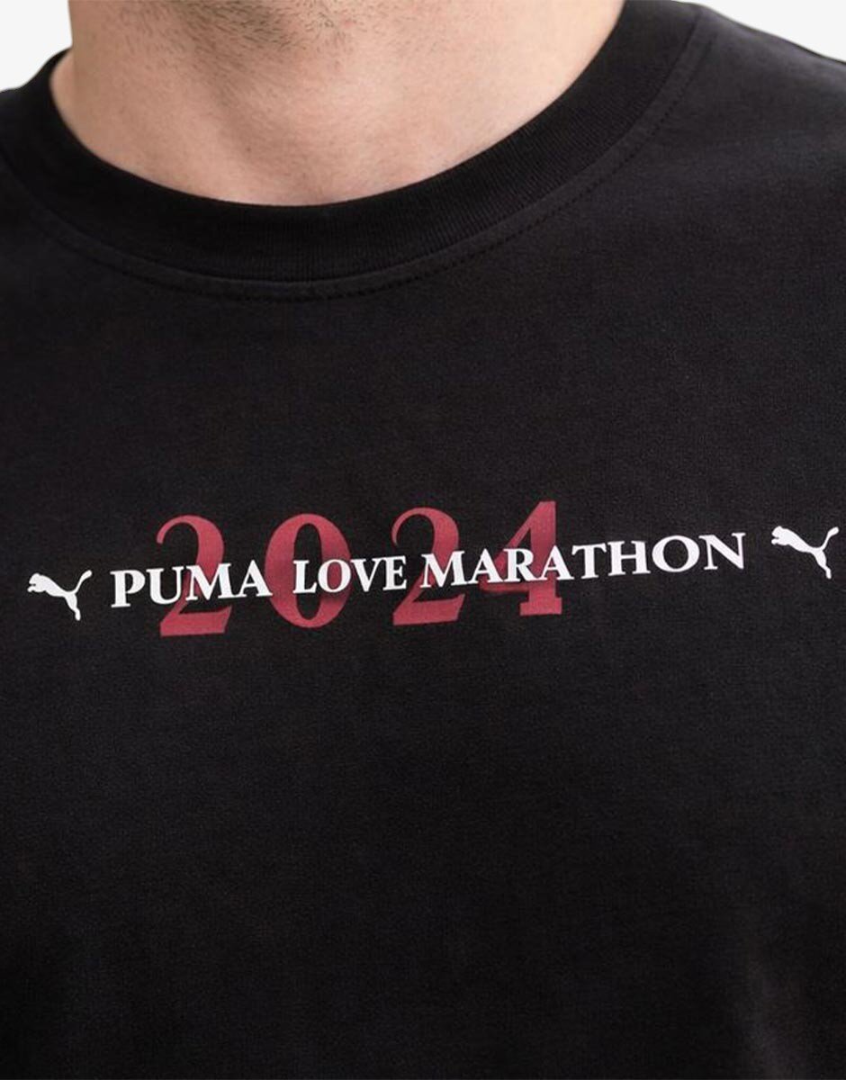 Puma Love Marathon Graphic Tee Black
