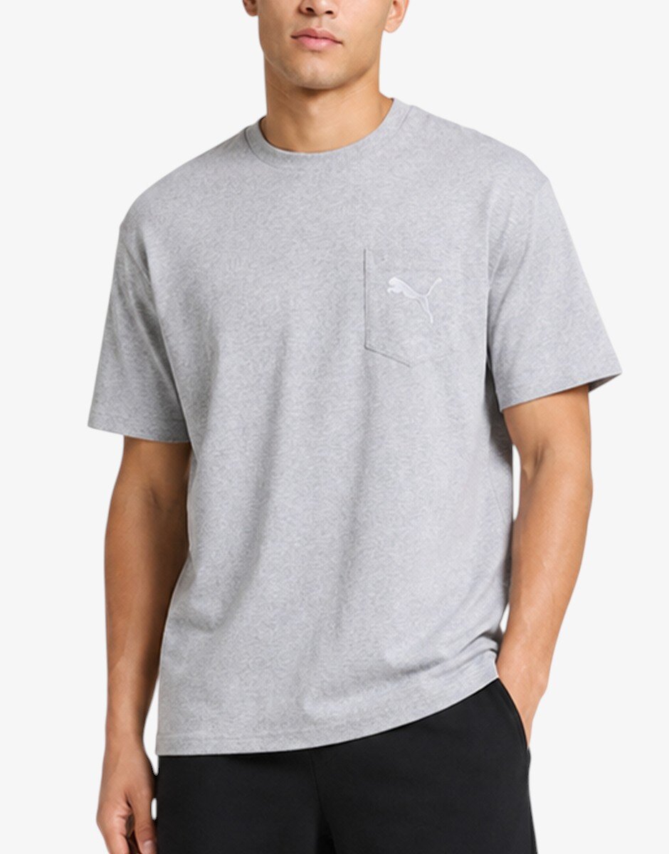 Puma Pocket Tee M 2.0 Medium Gray H