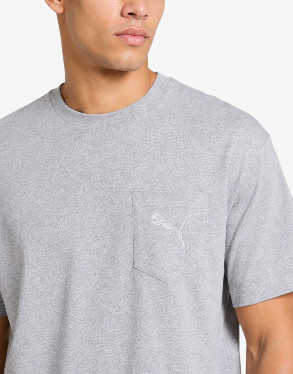 Puma Pocket Tee M 2.0 Medium Gray H