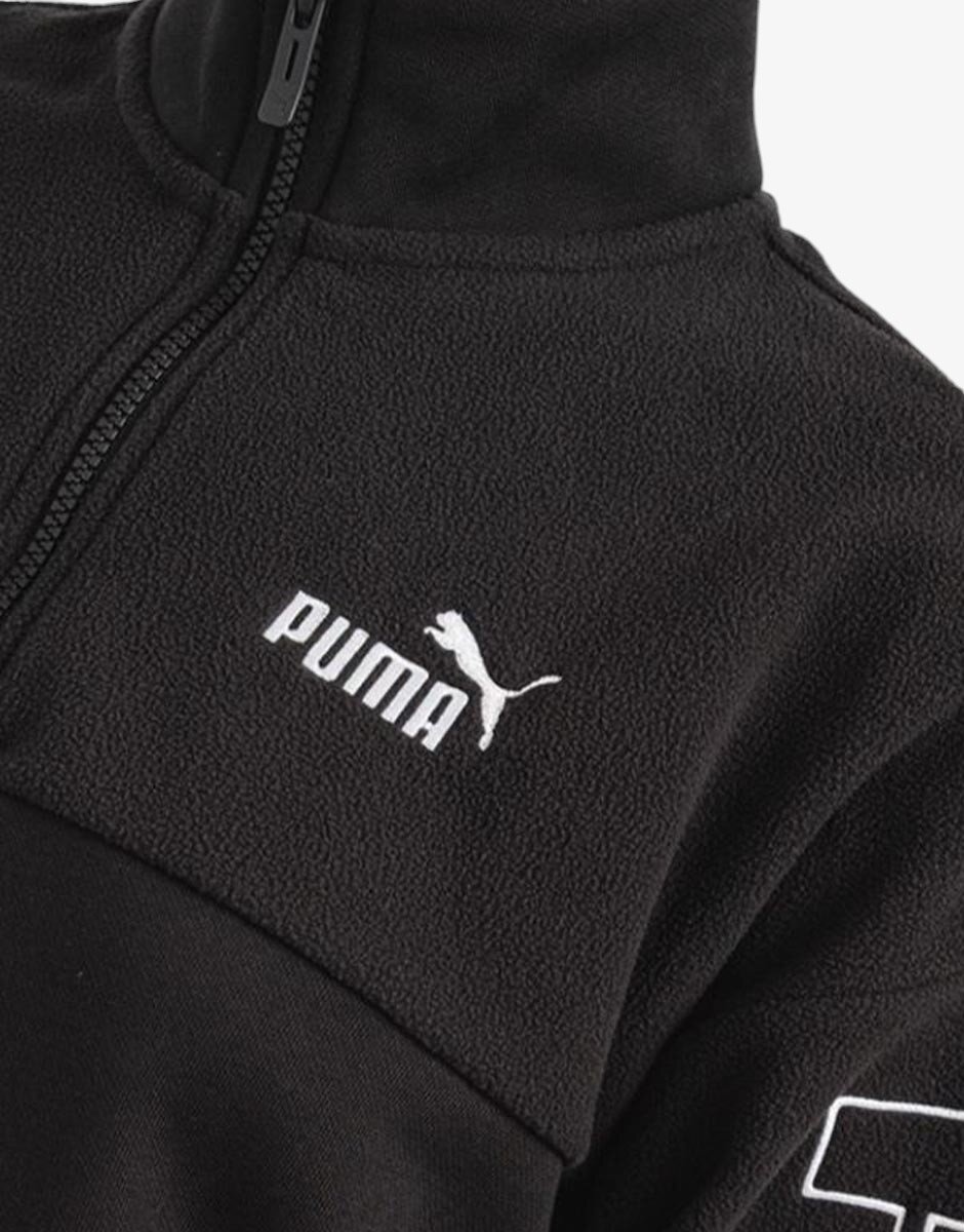 Puma Power Colorblock High Neck Sweatshirt Black