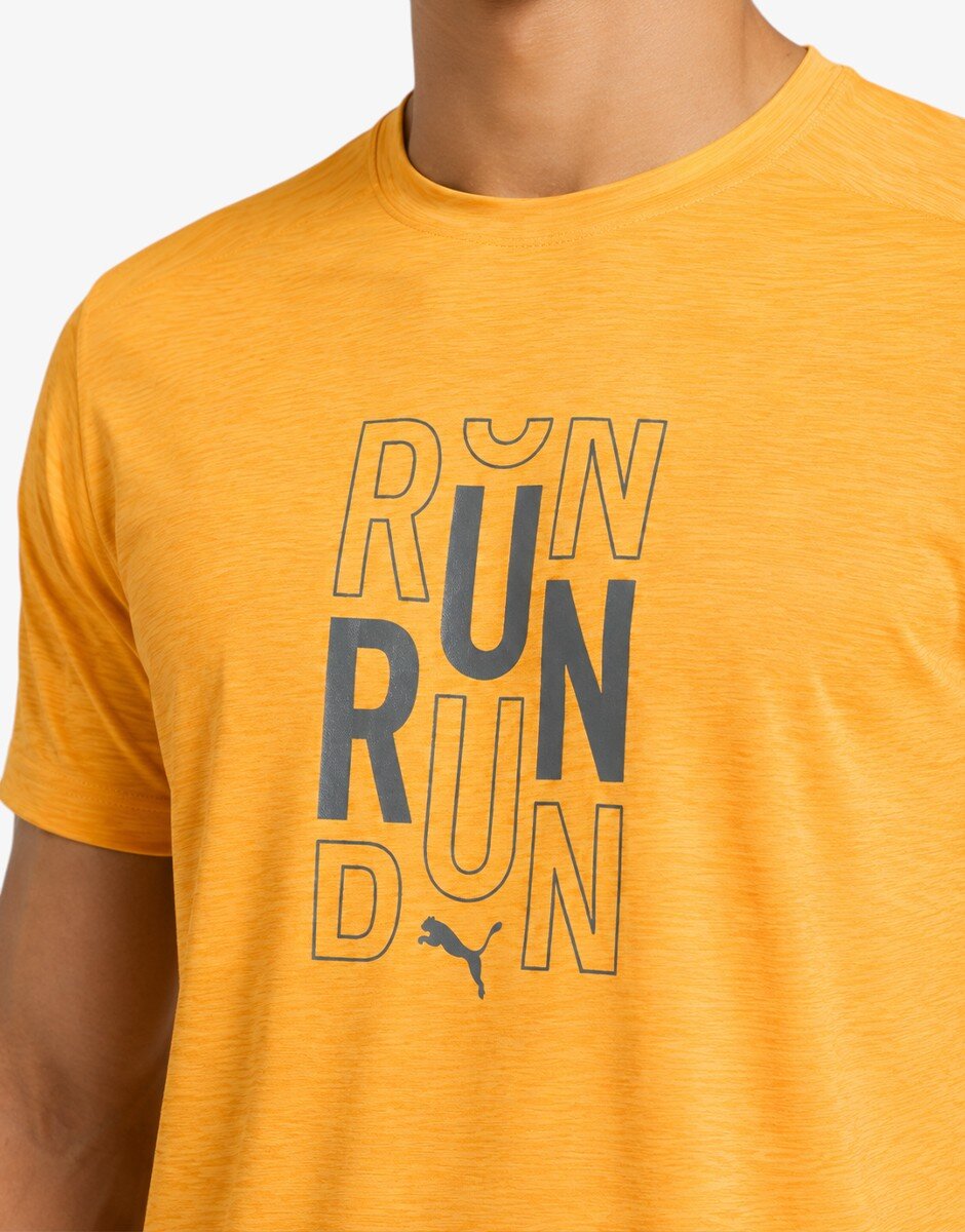 Puma Run Logo Sun Stream Tee Orange