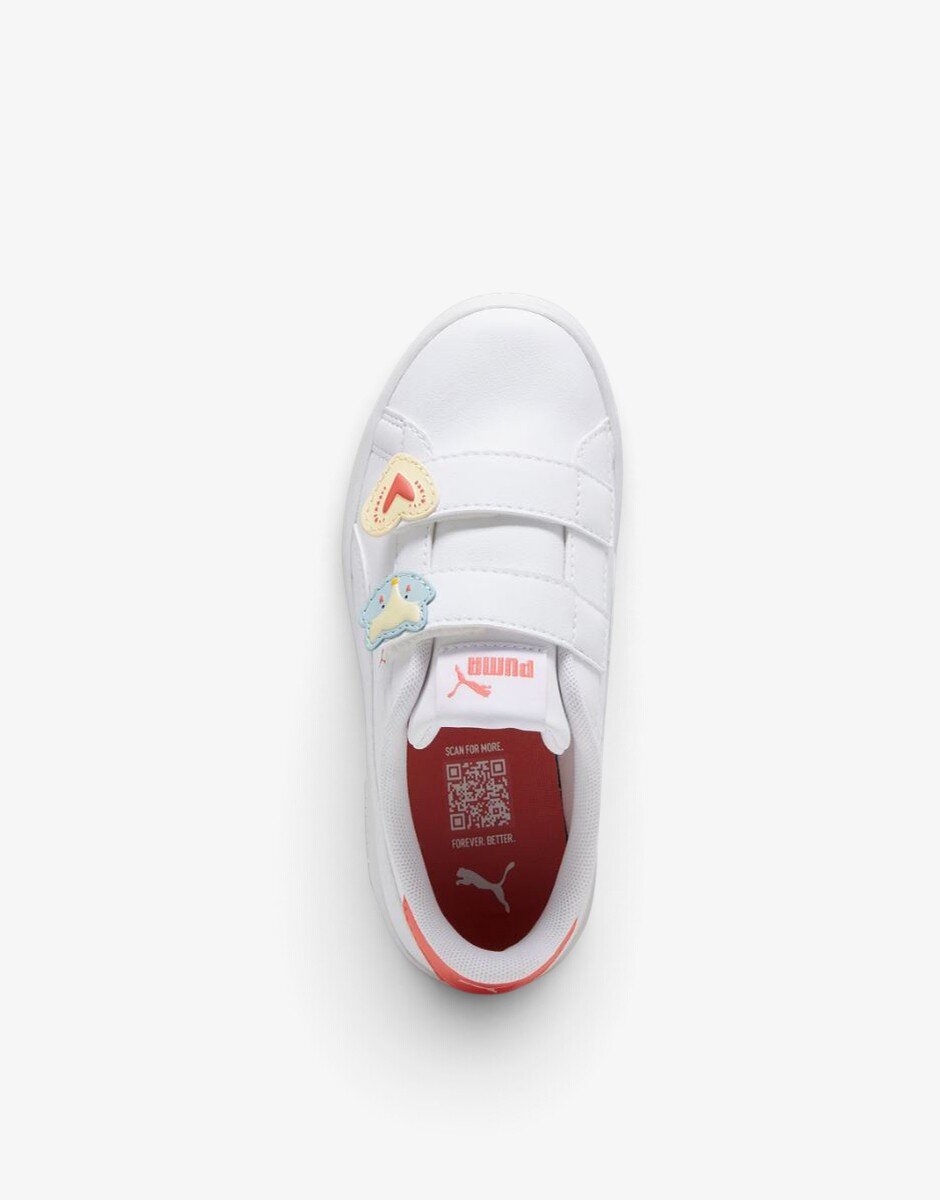 Puma Smash 3.0 Badges V PS White/Pink