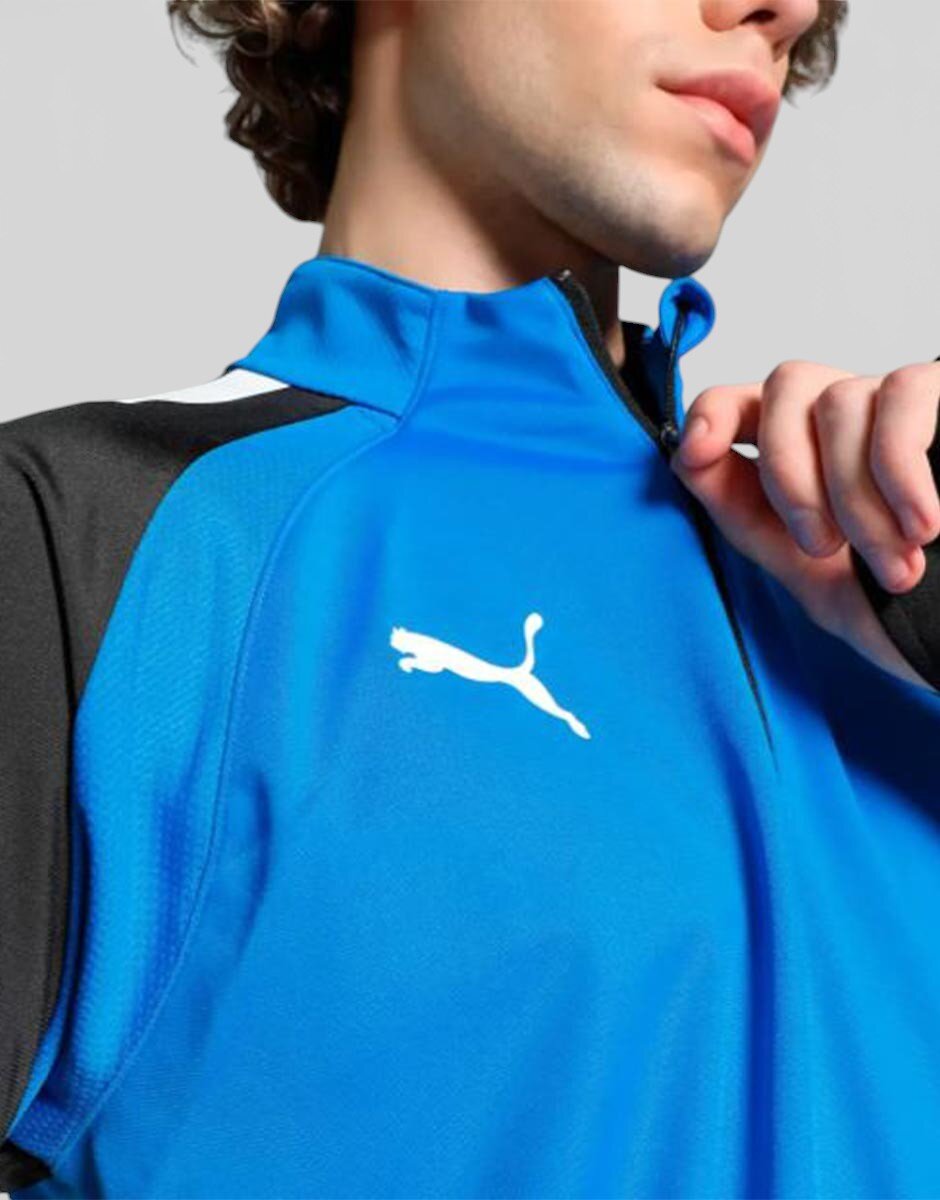Puma Тeam Liga Quarter-Zip Football Top Blue/Black