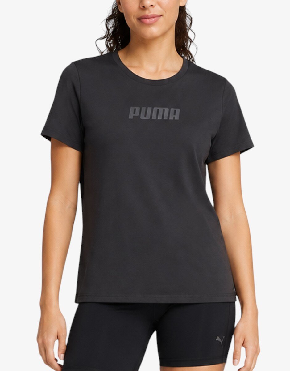 Puma Train Logo Short Sleeve Tee Black