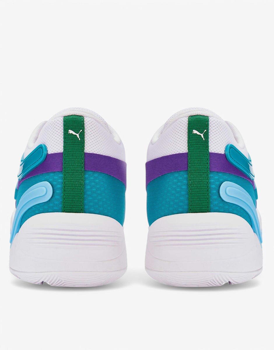Puma Trc Blaze Court Basketball Shoes White/Deep Aqua