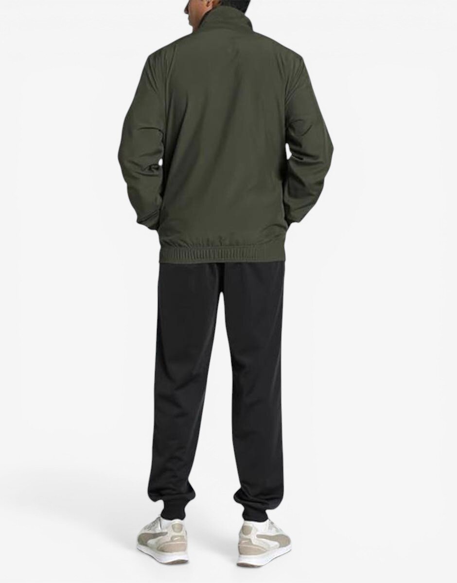 Puma Woven Colorblock Tracksuit Darrk Olive