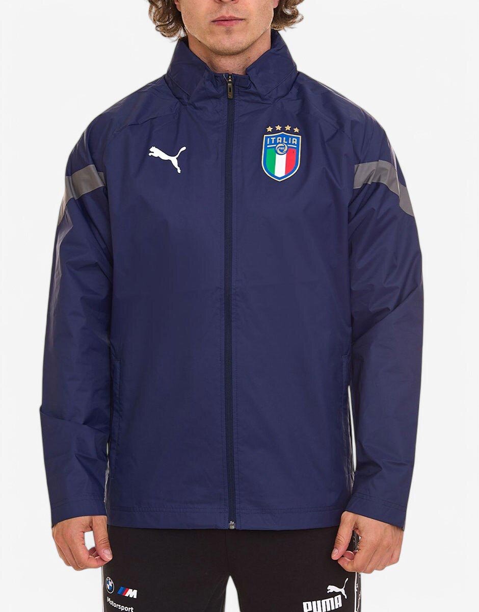 Puma x Italy FIGC 2022 Hidden Hood Track Jacket Blue