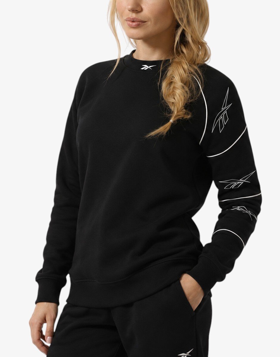 Reebok Vector High Neck Crew Blouse Black