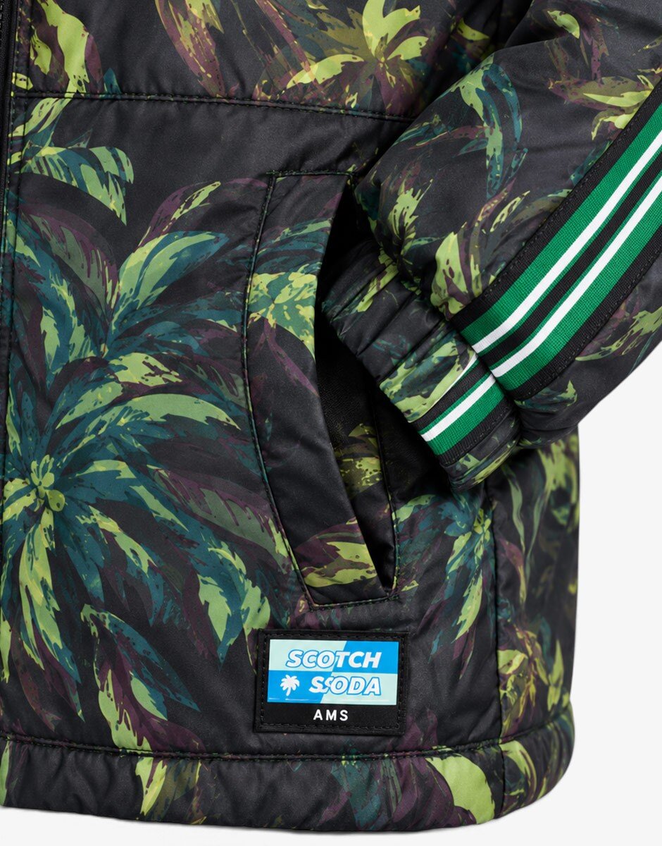 Scotch  Soda Palm Pattern Jacket Green/Multicolor