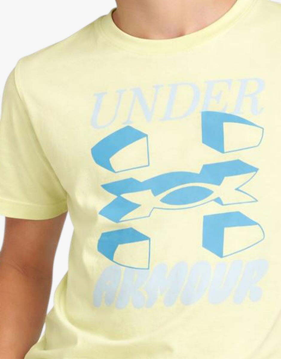 Under Armour Split Big Logo Tee Yellow