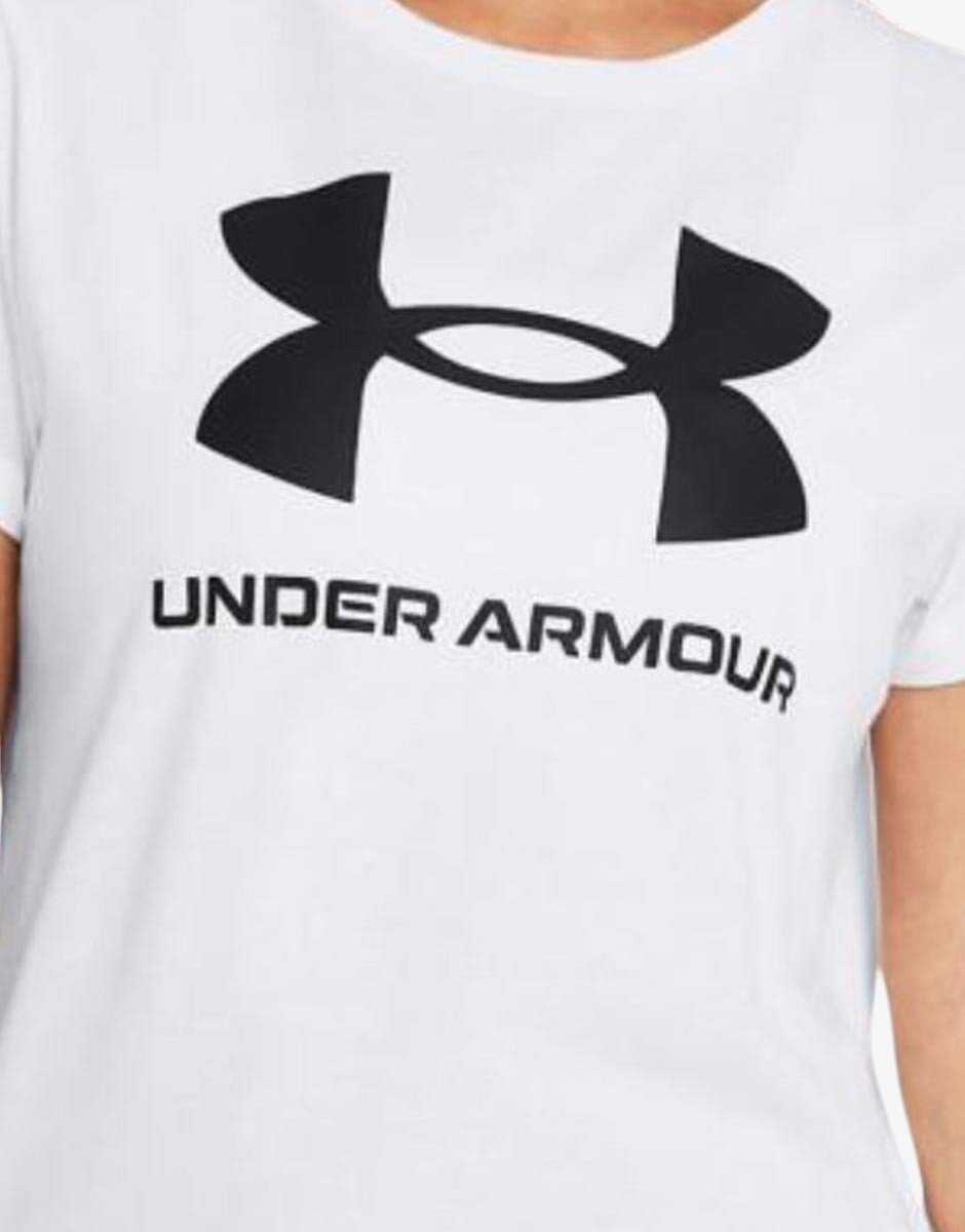 Under Armour Sportstyle Logo Ss Tee White