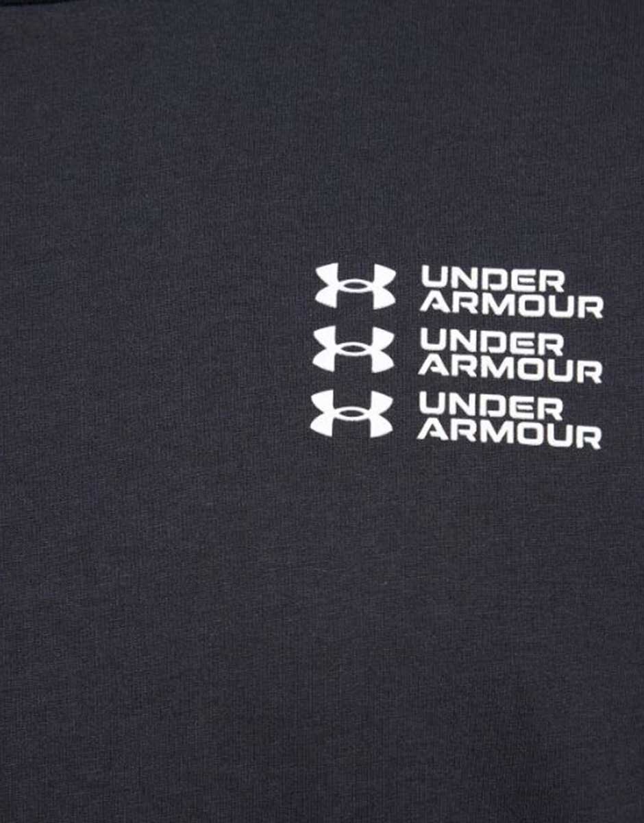 Under Armour Triple Stack Left Chest Logo Tee Black