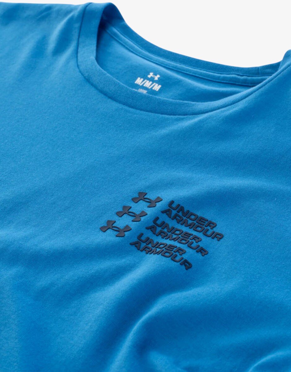 Under Armour Triple Stack Logo Ss Deep Blue