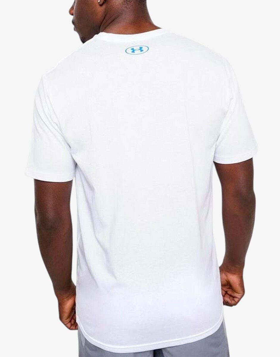 Under Armour Triple Stack Logo Ss Tee White