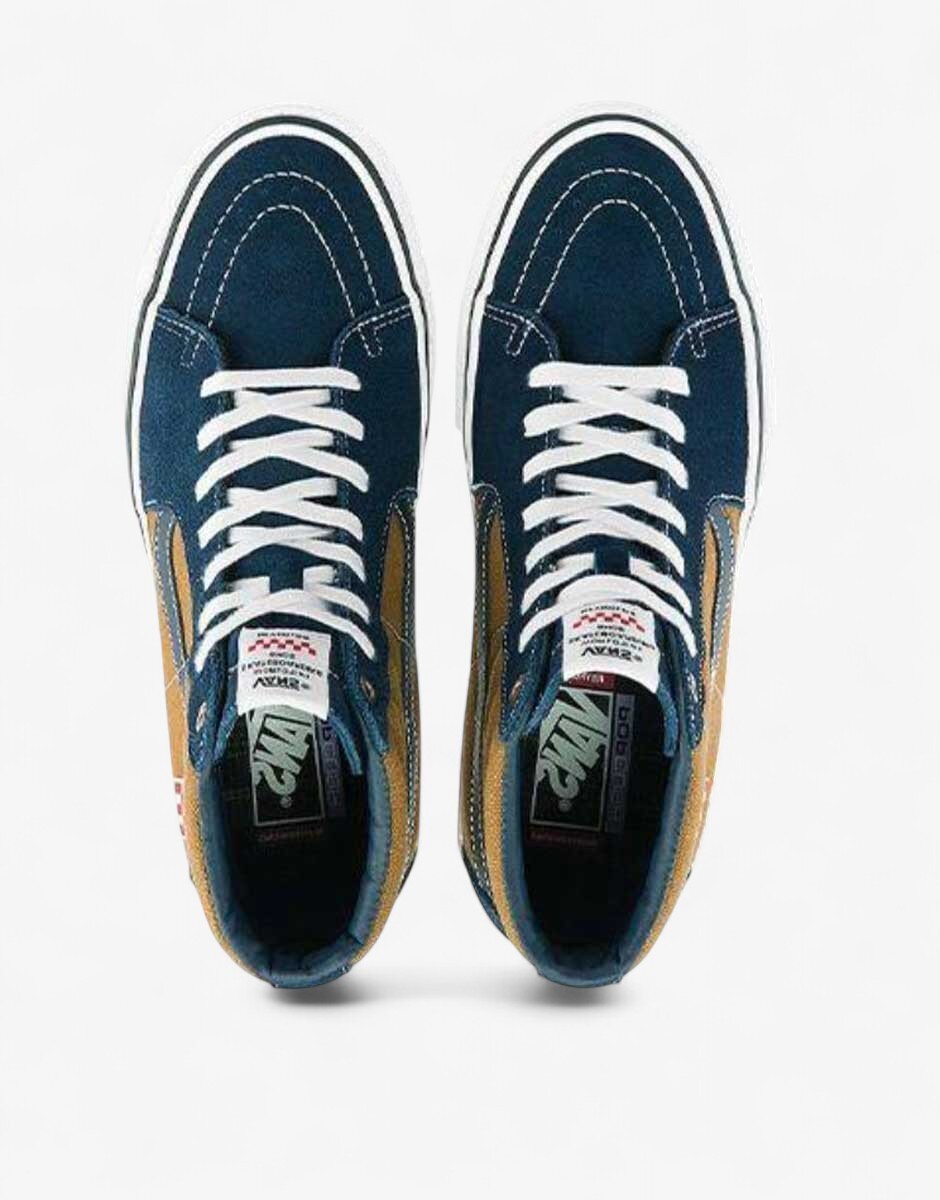 Vans x Dane Reynolds Skate Sk8-Hi Shoes Navy/Brown