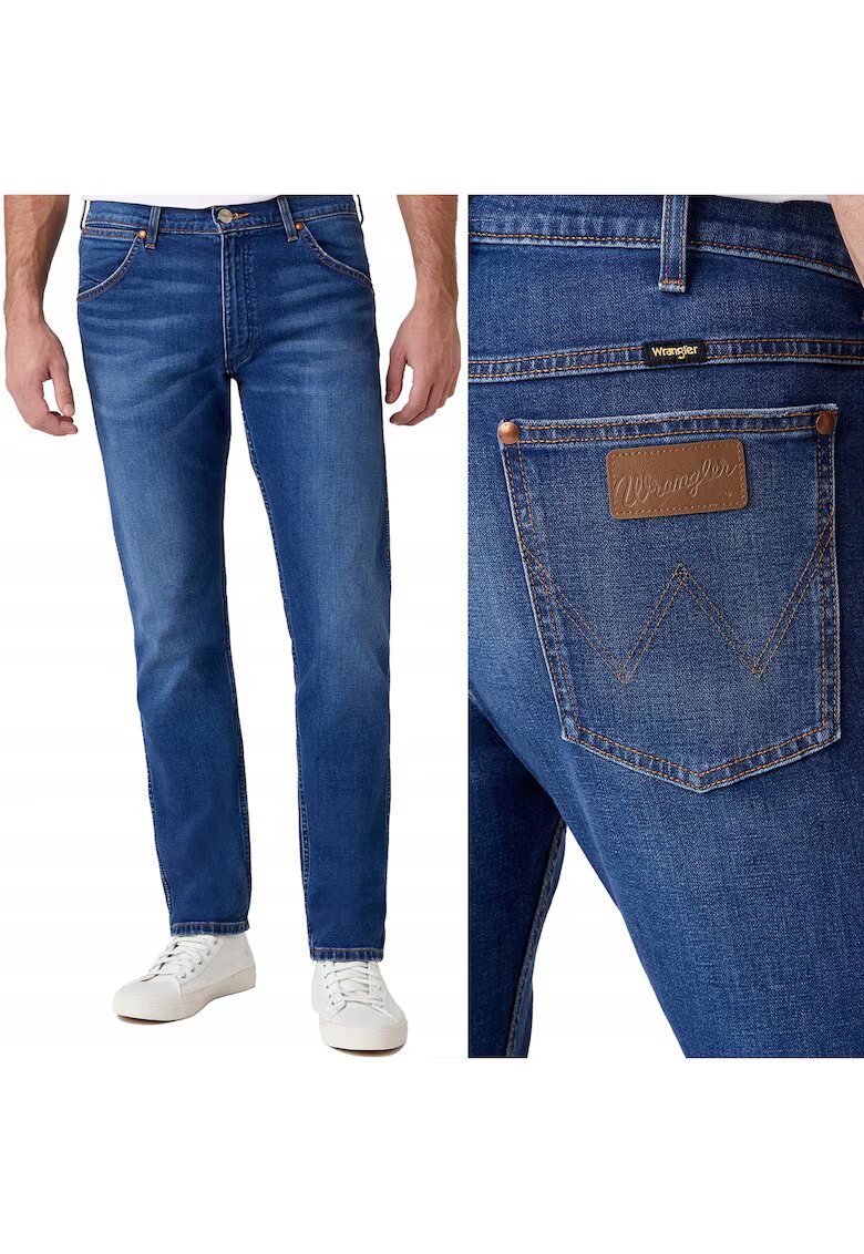11MWZ Мъжки дънки Wrangler slim - тъмносини